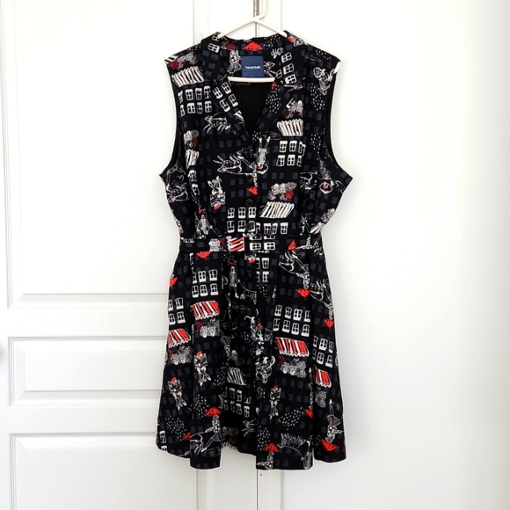 Modcloth Community Brunch Button Front Shirt Dres… - image 2
